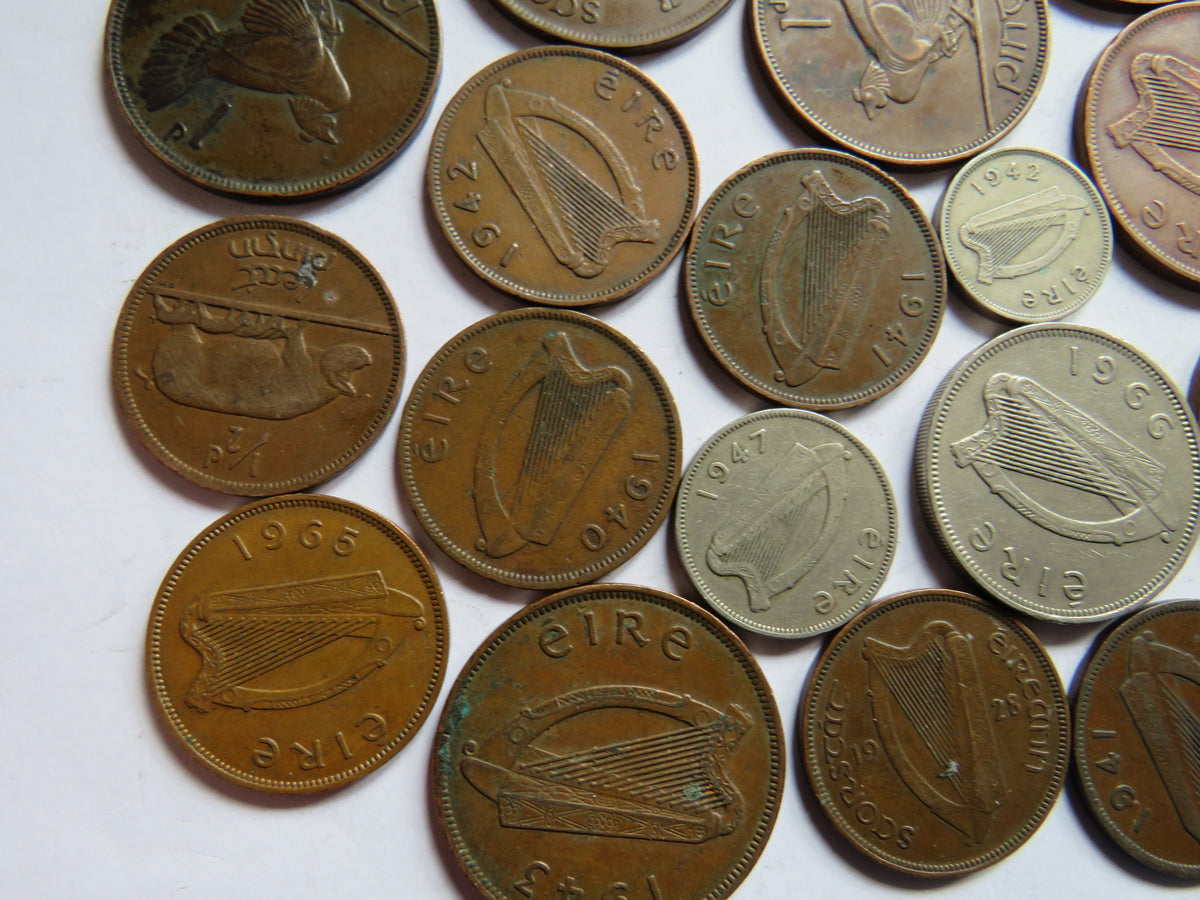 A Good Collection of Old Coins From Ireland