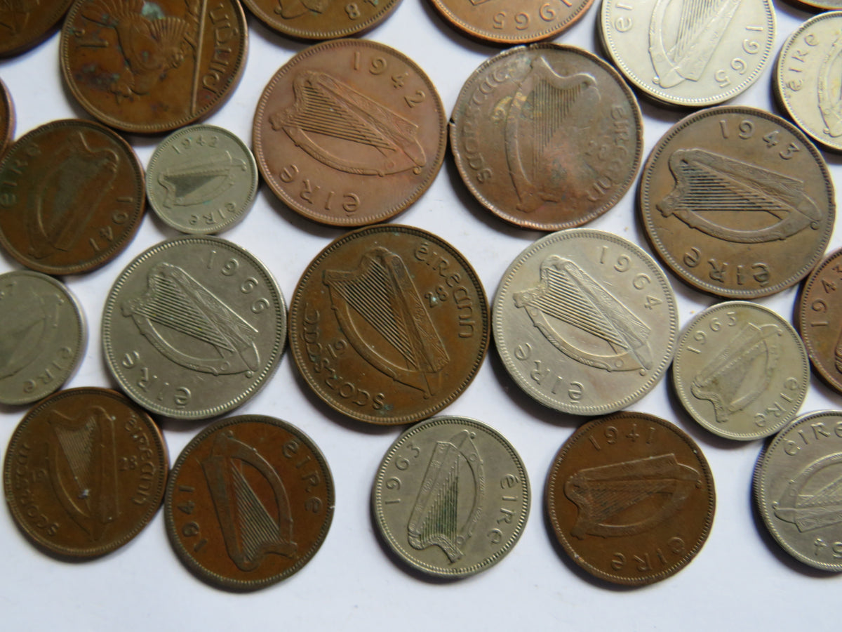 A Good Collection of Old Coins From Ireland