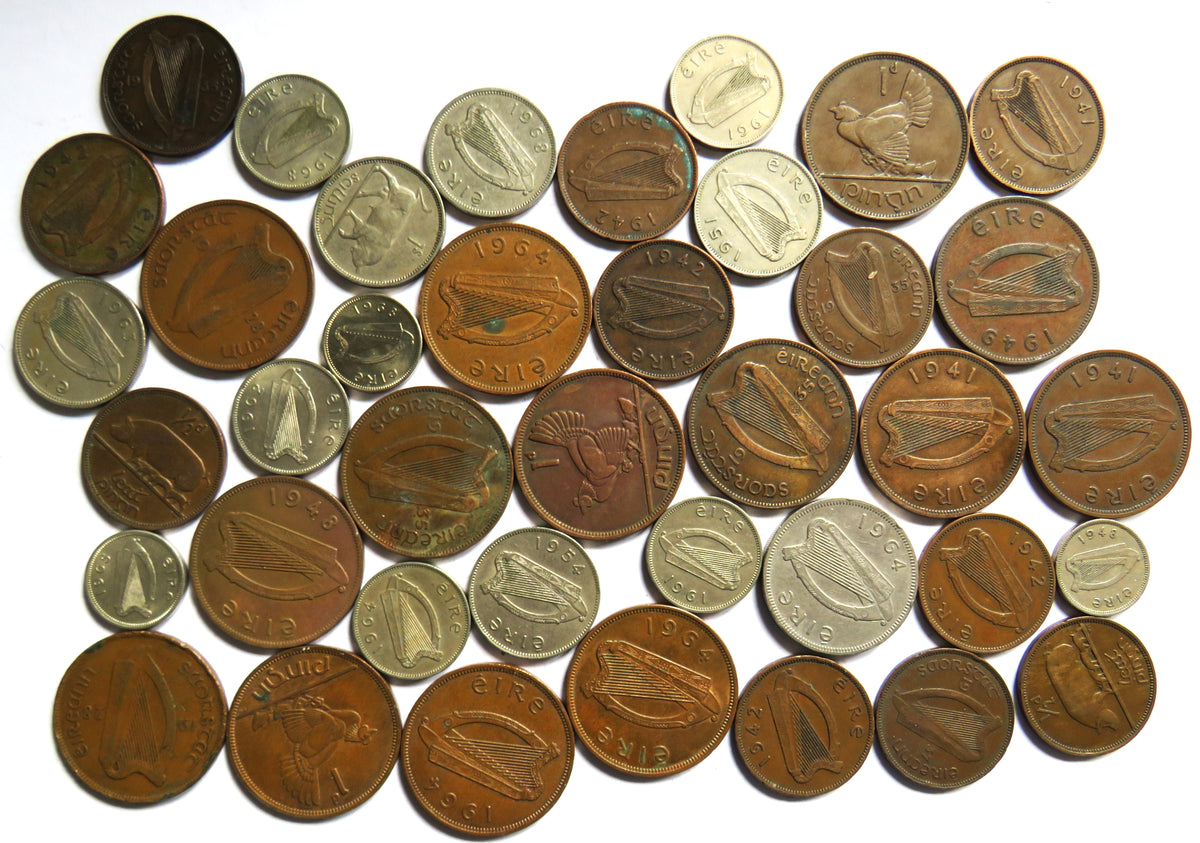 A Good Collection of Old Coins From Ireland