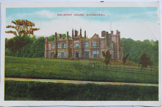 Vintage Postcard of Dalmeny House, Edinburgh