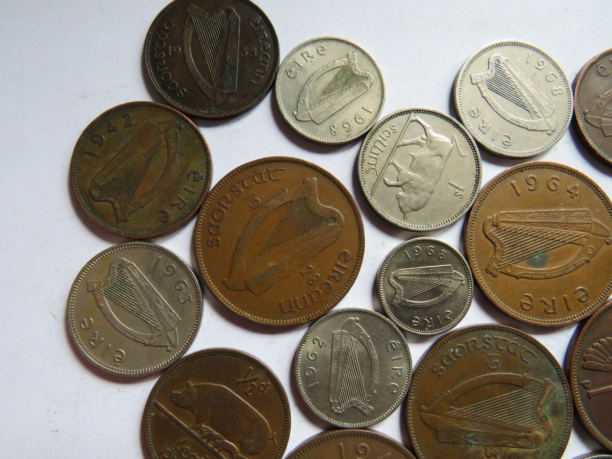 A Good Collection of Old Coins From Ireland