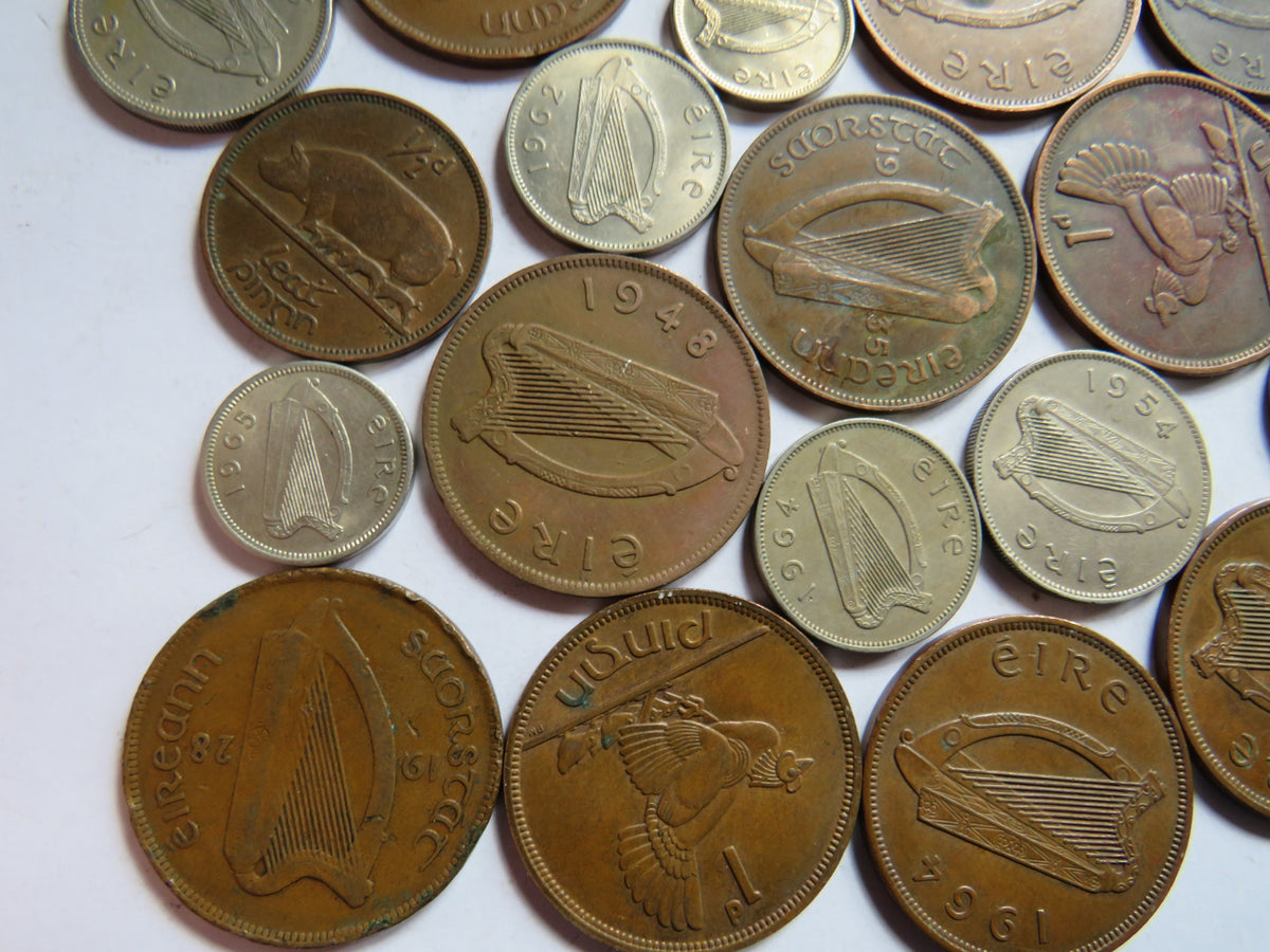 A Good Collection of Old Coins From Ireland