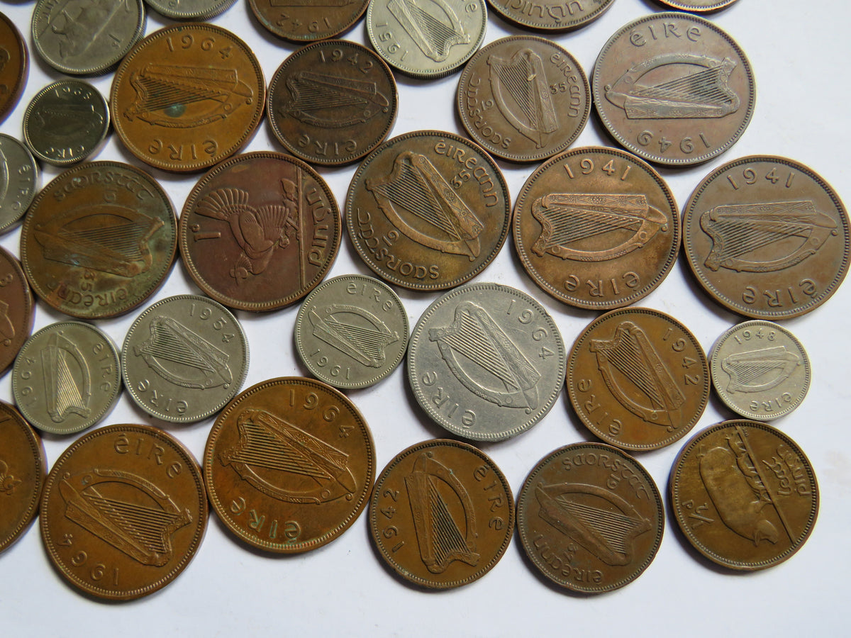 A Good Collection of Old Coins From Ireland
