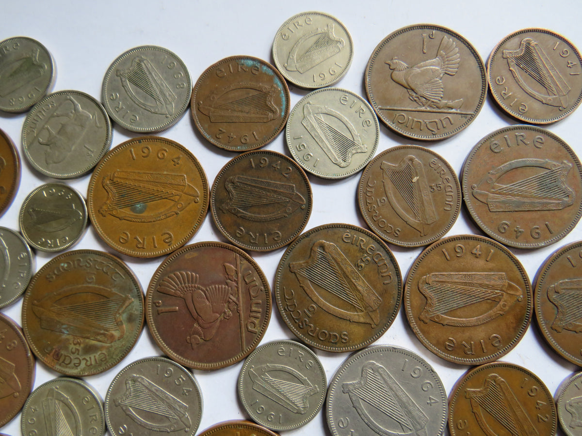 A Good Collection of Old Coins From Ireland