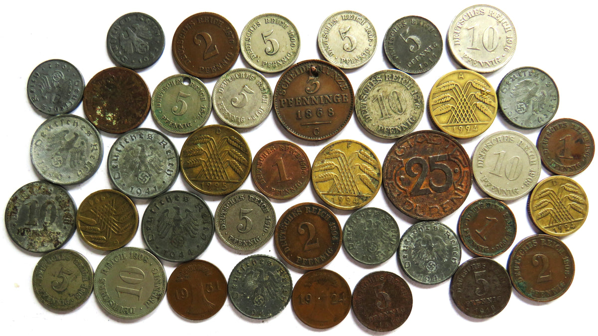 A Good Collection of Old Coins From Germany 19th-20thC