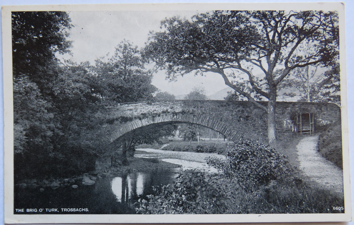 Vintage Postcard of The Brig O' Turk, Trossachs