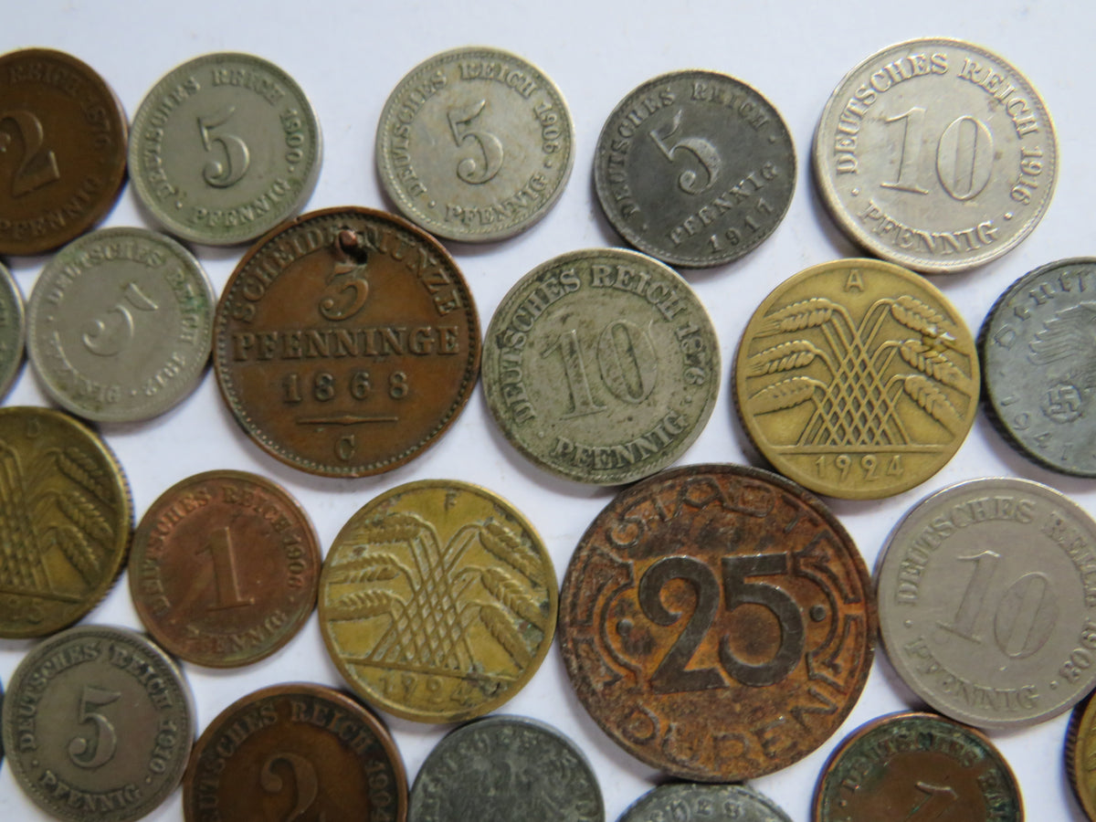 A Good Collection of Old Coins From Germany 19th-20thC