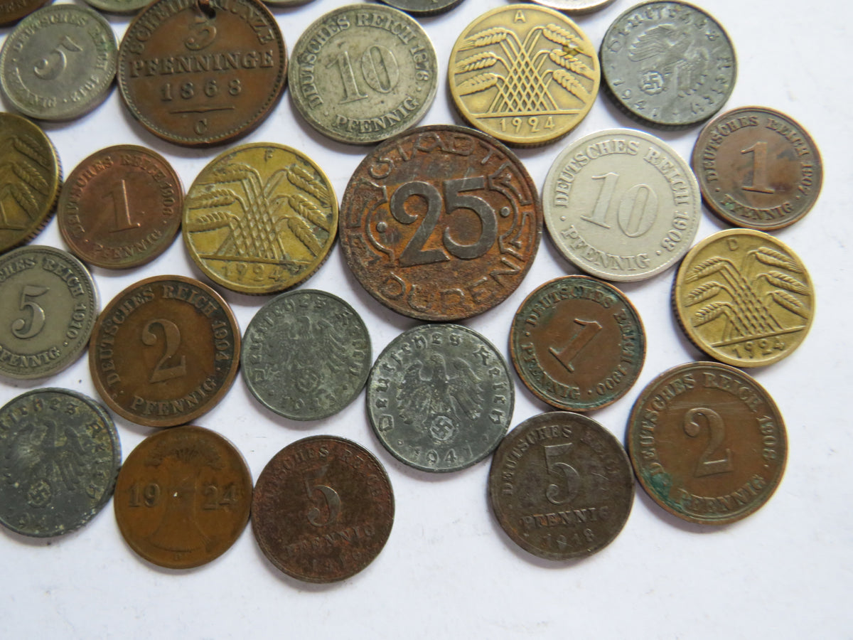 A Good Collection of Old Coins From Germany 19th-20thC