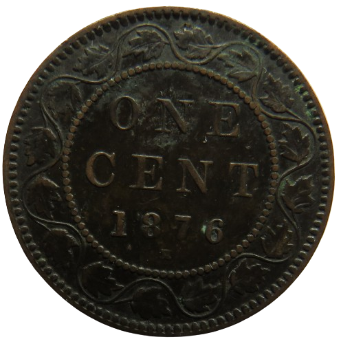 1876-H Queen Victoria Canada One Cent Coin