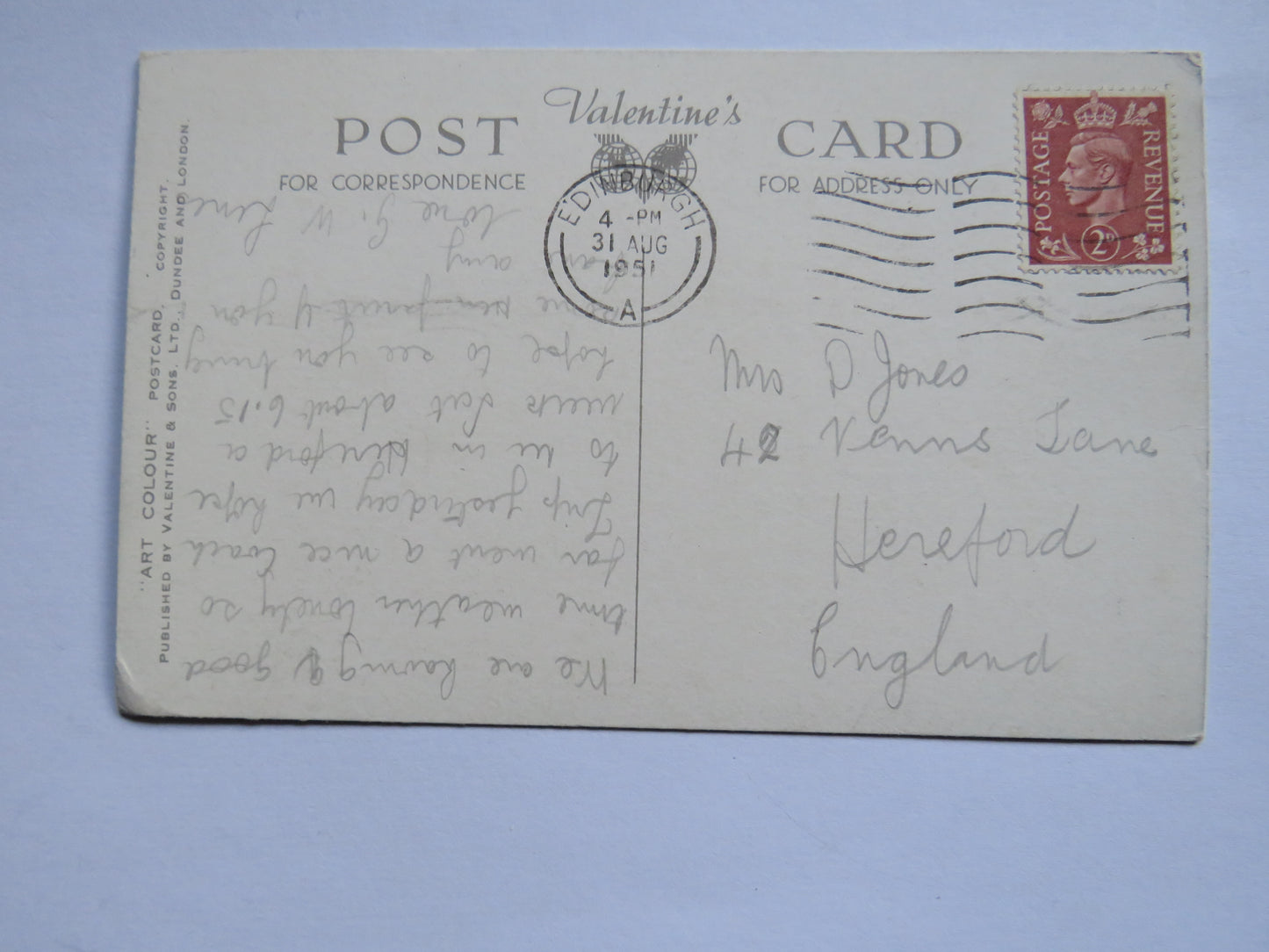 Vintage Postcard of Changing The Guard Edinburgh Castle 1951 Hunting Stewart Tartan