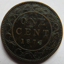 Load image into Gallery viewer, 1876-H Queen Victoria Canada One Cent Coin
