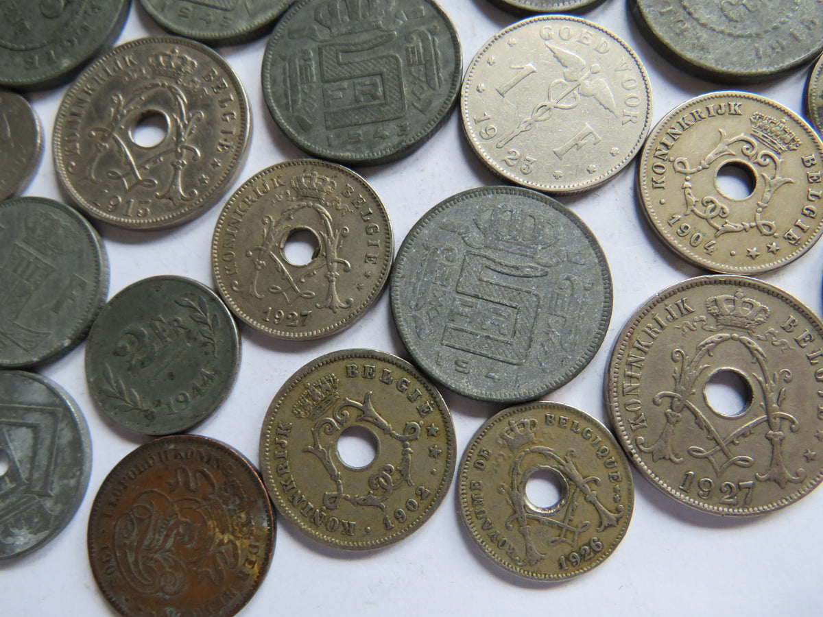 A Good Collection of Old Coins From Belgium 19th-20thC