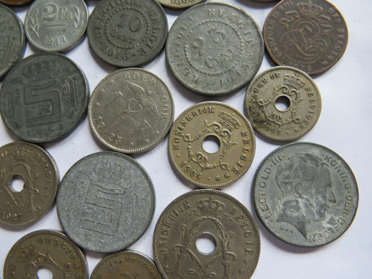 A Good Collection of Old Coins From Belgium 19th-20thC