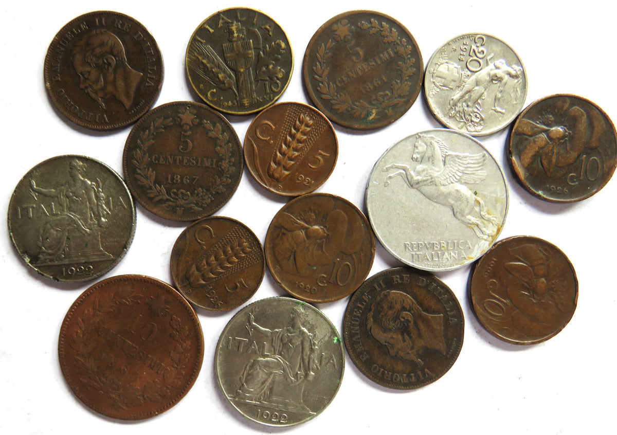 A Good Small Collection of Old Coins From Italy 19th-20thC