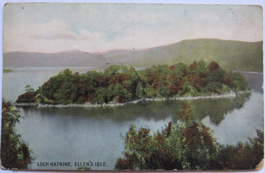 Vintage Postcard of Loch Katrine, Ellen's Isle