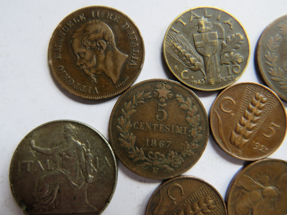 A Good Small Collection of Old Coins From Italy 19th-20thC