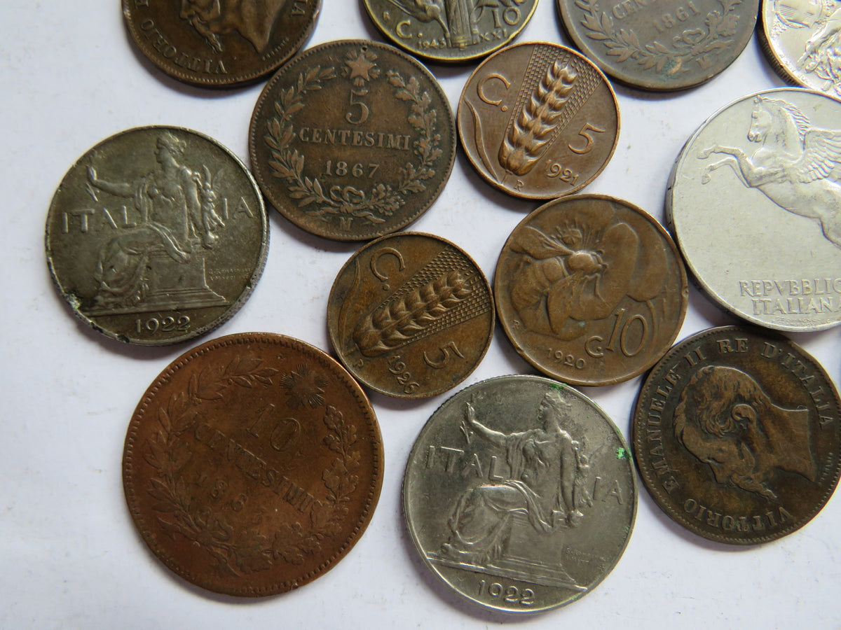 A Good Small Collection of Old Coins From Italy 19th-20thC