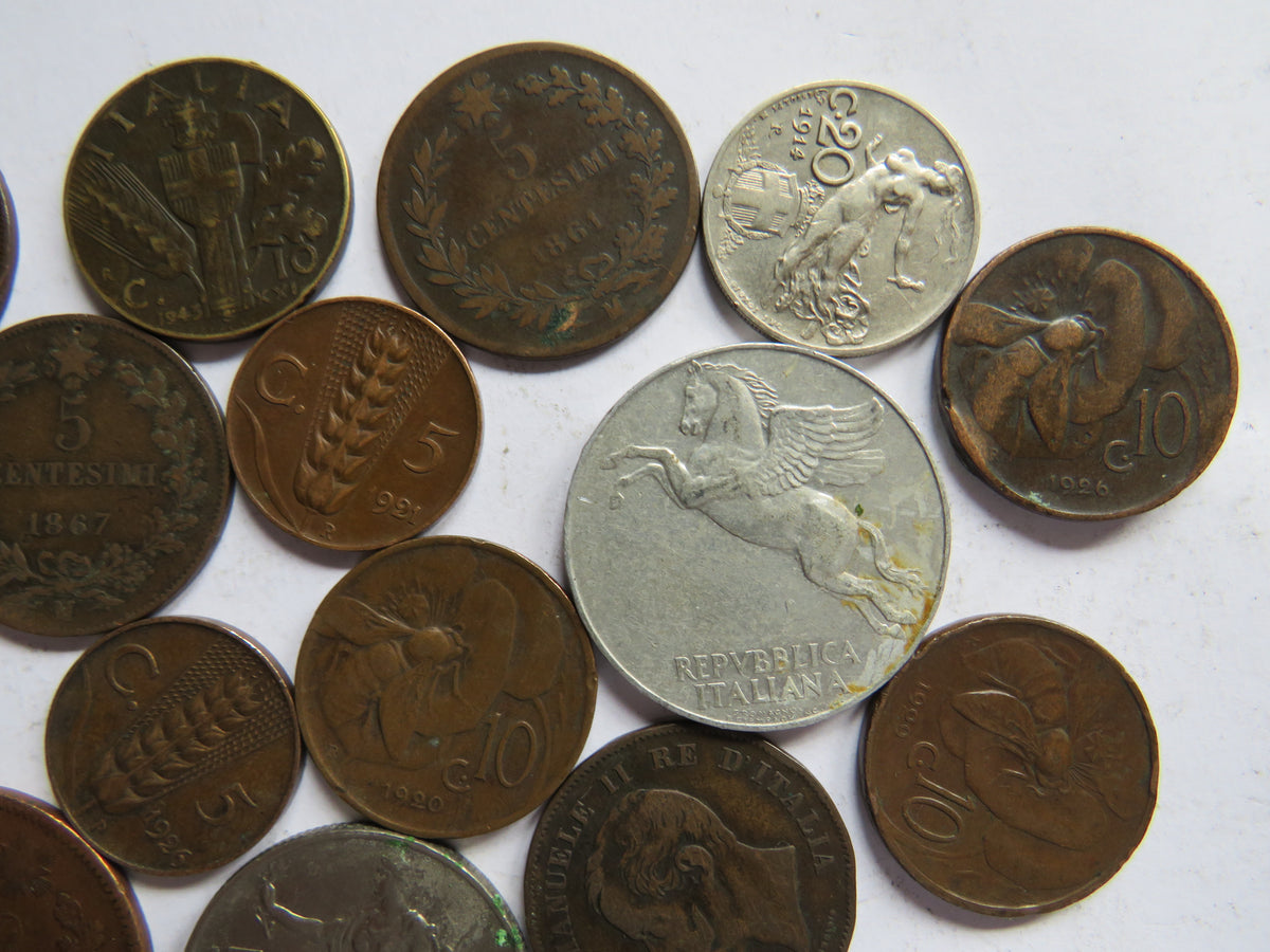 A Good Small Collection of Old Coins From Italy 19th-20thC