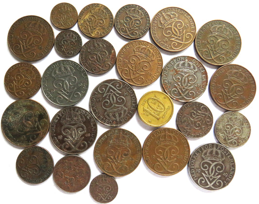 A Good Small Collection of Old Coins From Sweden image 1