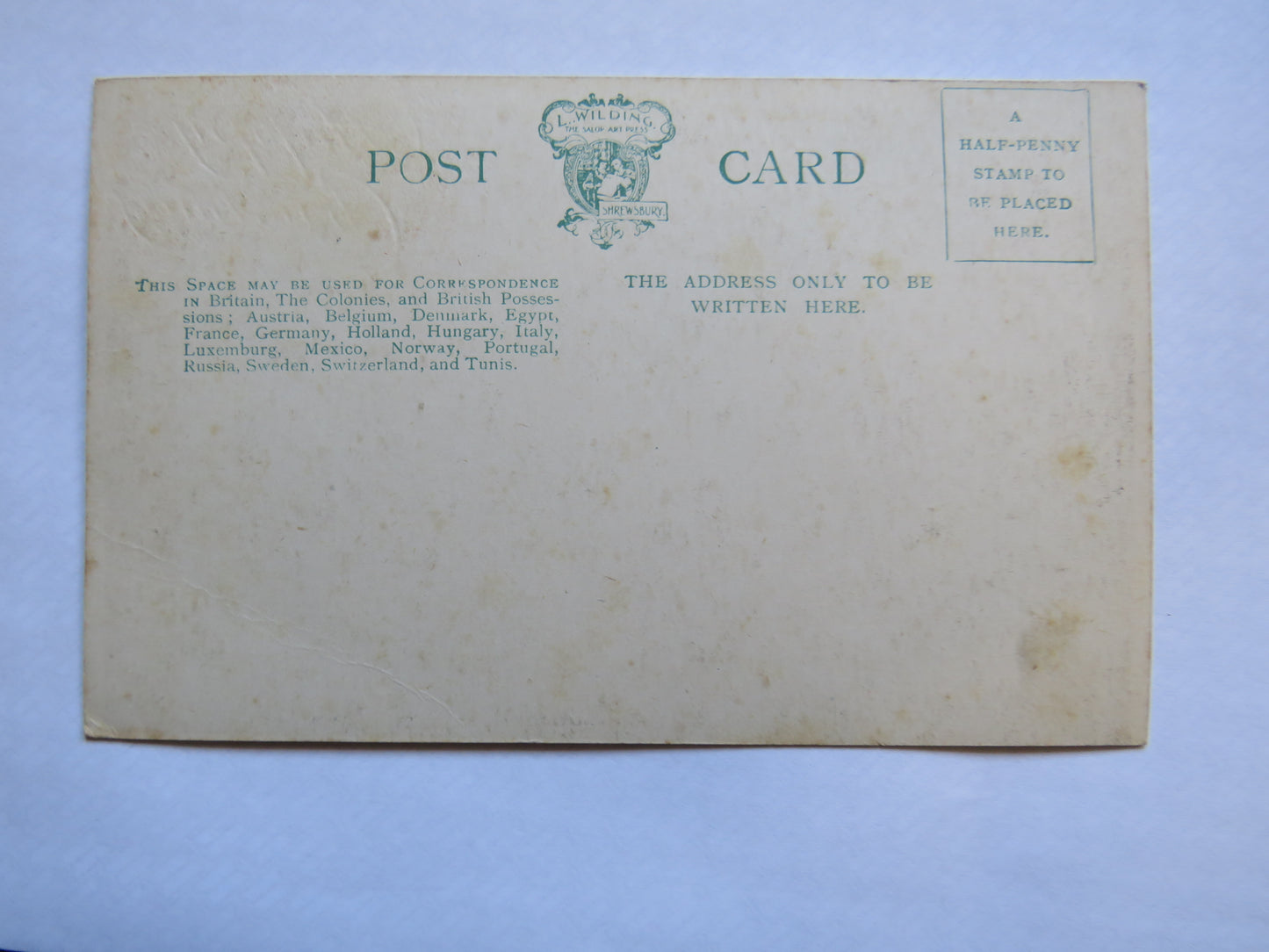 Vintage Postcard of A Happy Christmas, Little Ness, Shropshire