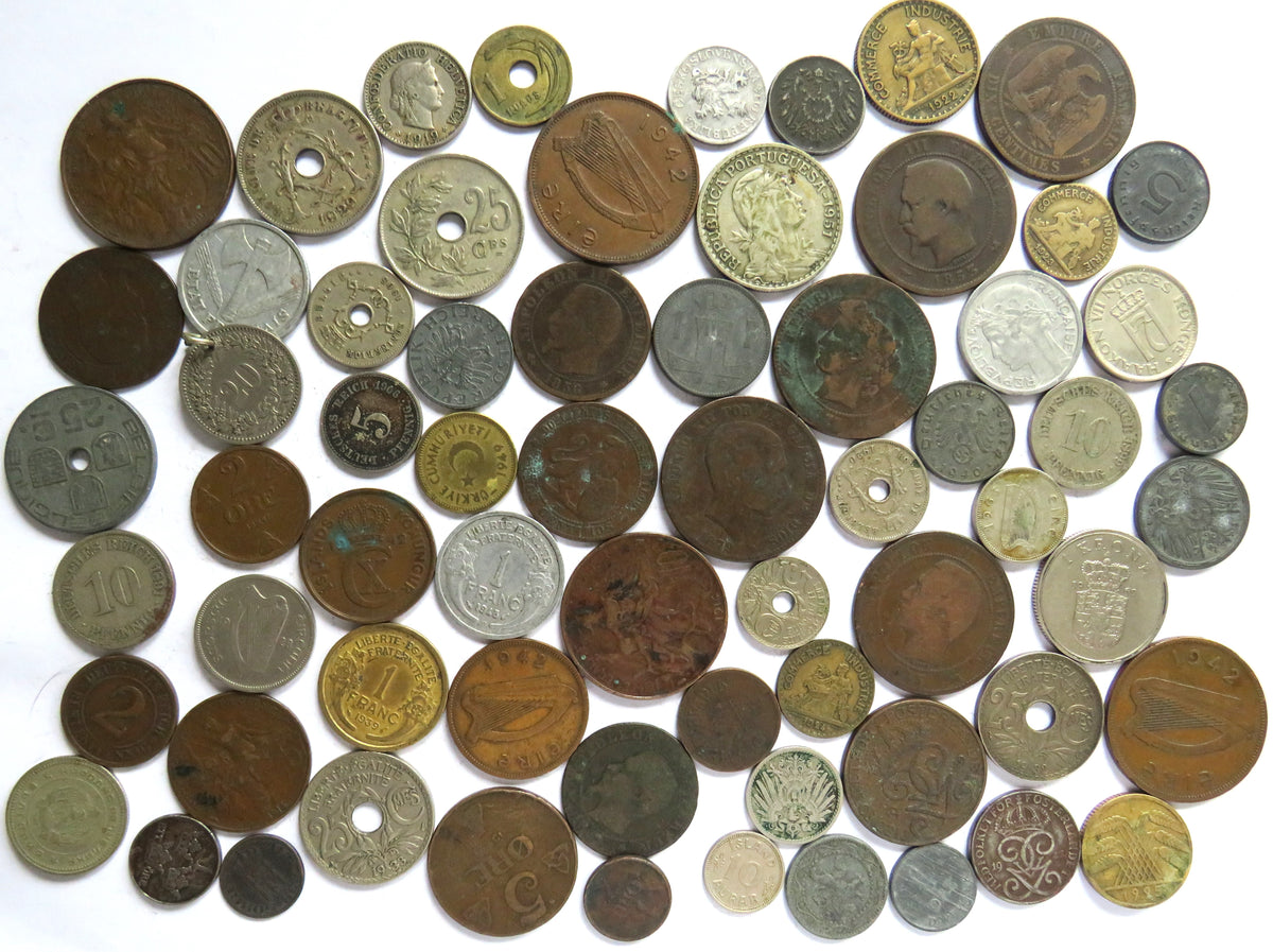 A Good Collection of Old Coins From Europe 19th-20thC