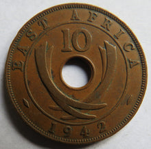 Load image into Gallery viewer, 1942 East Africa 10 Cents Coin
