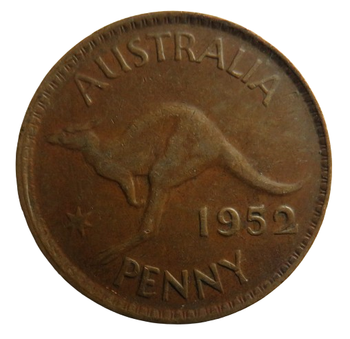 1952 King George VI Australia One Penny Coin