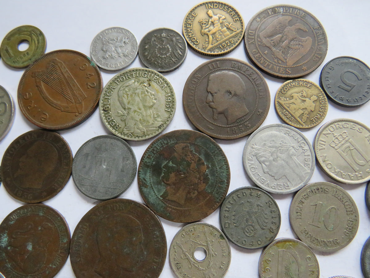 A Good Collection of Old Coins From Europe 19th-20thC