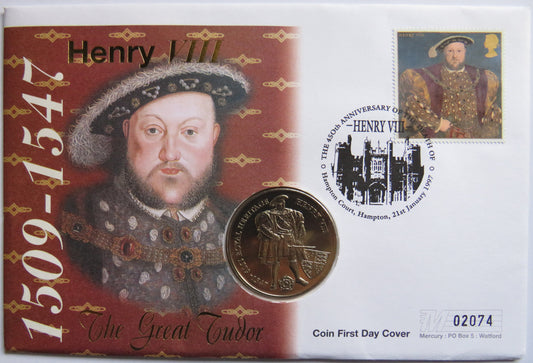 1996 Falkland Islands £2 Commemorative Coin 1509-1547 Henry VIII