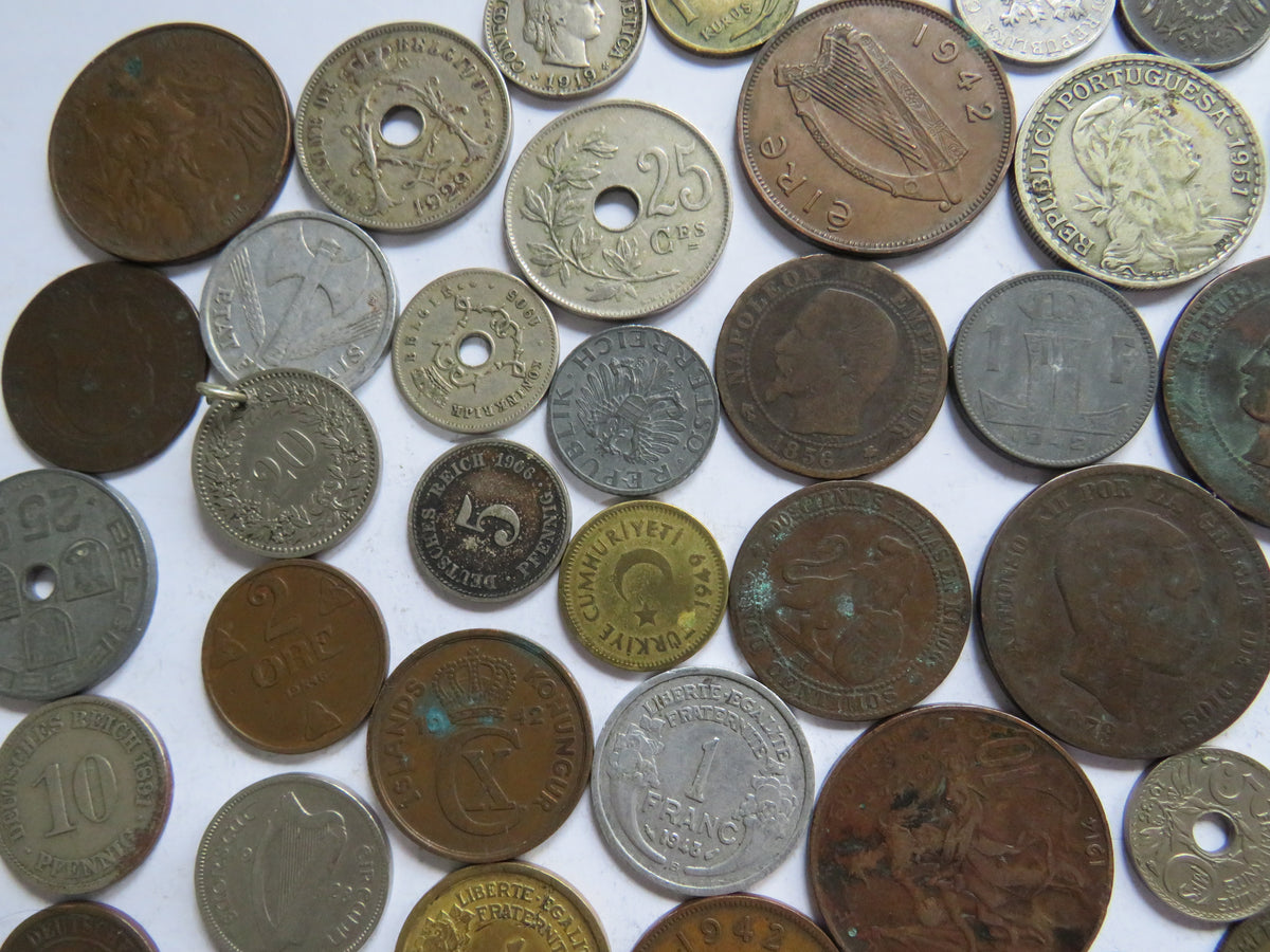 A Good Collection of Old Coins From Europe 19th-20thC