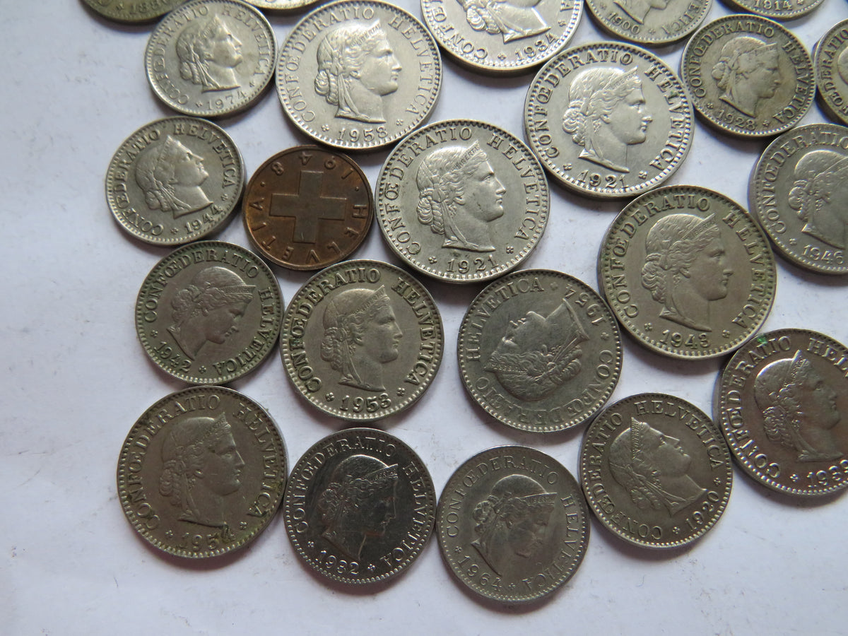 A Good Collection of Old Coins From Switzerland