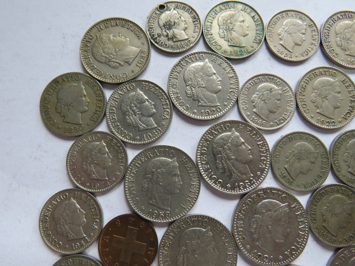A Good Collection of Old Coins From Switzerland