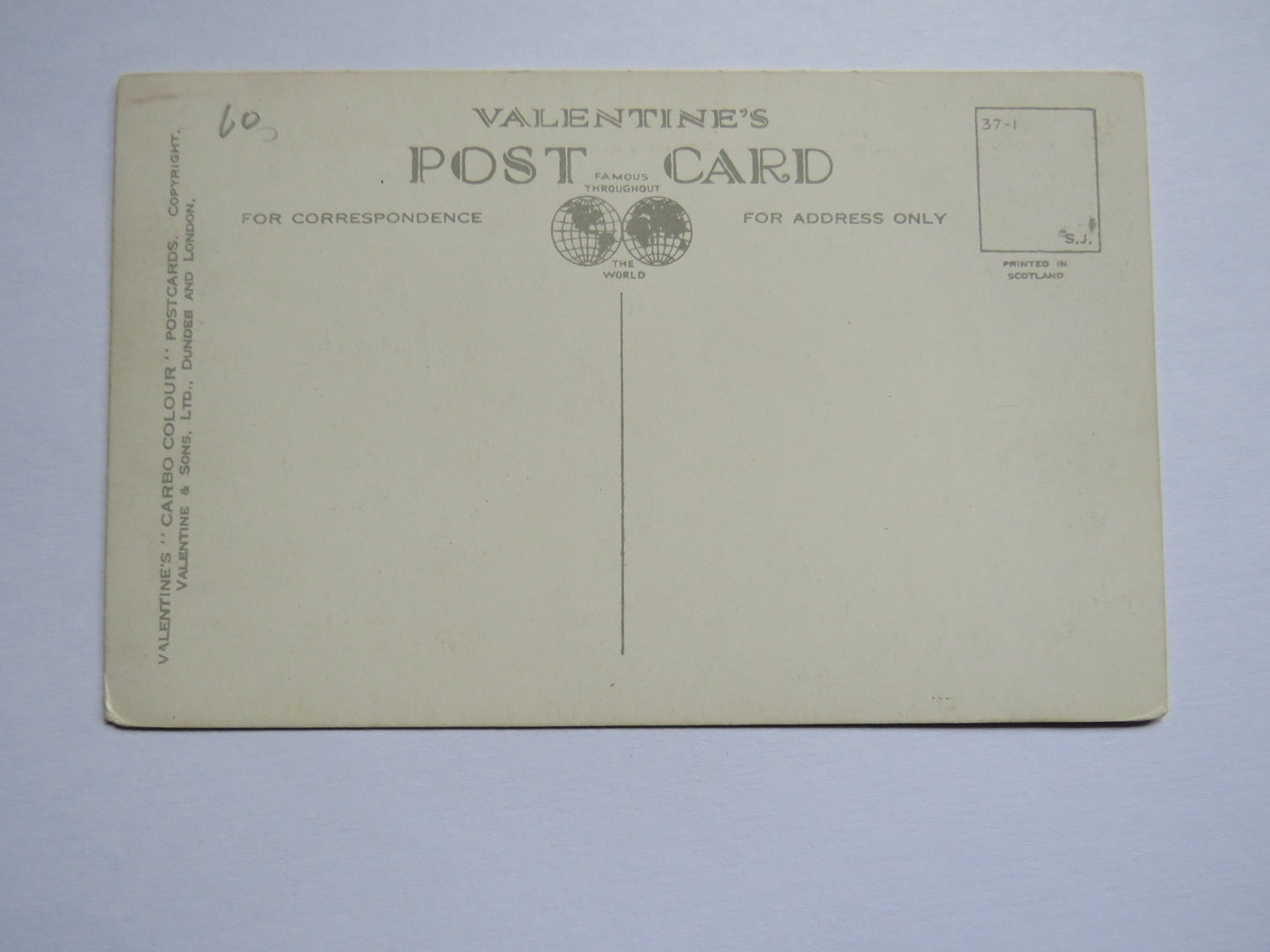 Vintage Postcard of Princess Street Looking West, Edinburgh Graham Tartan