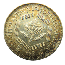 Load image into Gallery viewer, 1940 King George VI South Africa Silver Sixpence Coin High Grade
