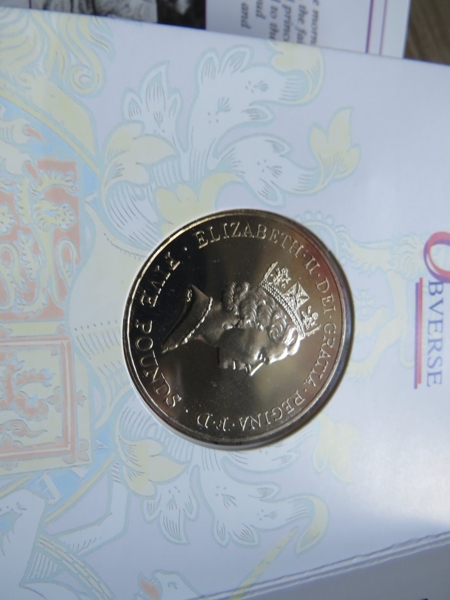 1996 Queen Elizabeth II 70th Birthday £5 Coin In presentation Pack