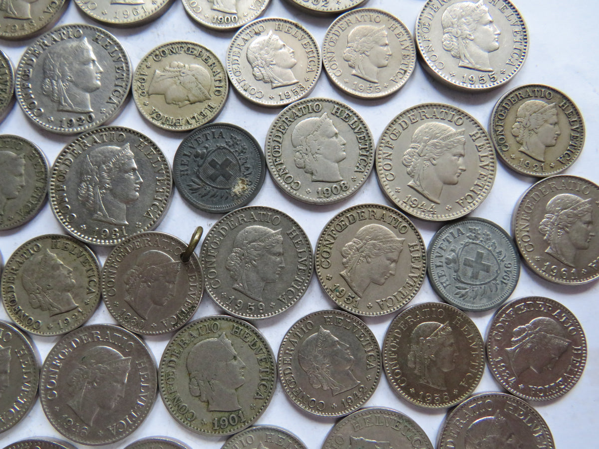 A Good Collection of Old Coins From Switzerland