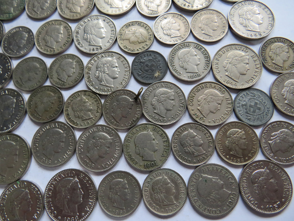 A Good Collection of Old Coins From Switzerland