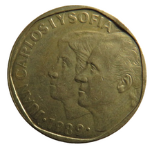 Load image into Gallery viewer, 1989 Spain 500 Pesetas Coin
