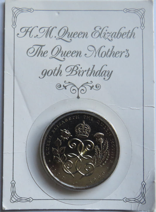 1900-1990 Queen Mother 90th Birthday Commemorative £5 Five Pound Coin