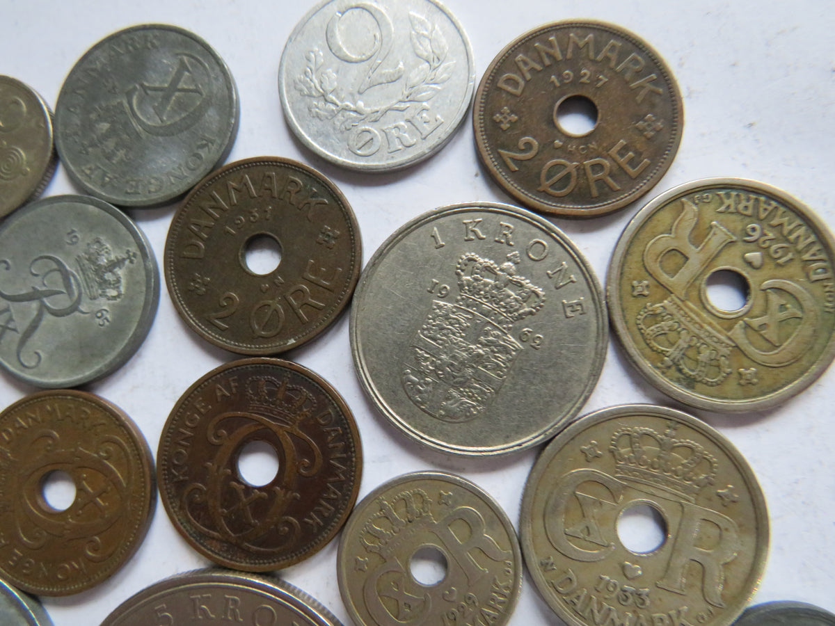 Small Collection of Old Coins From Denmark