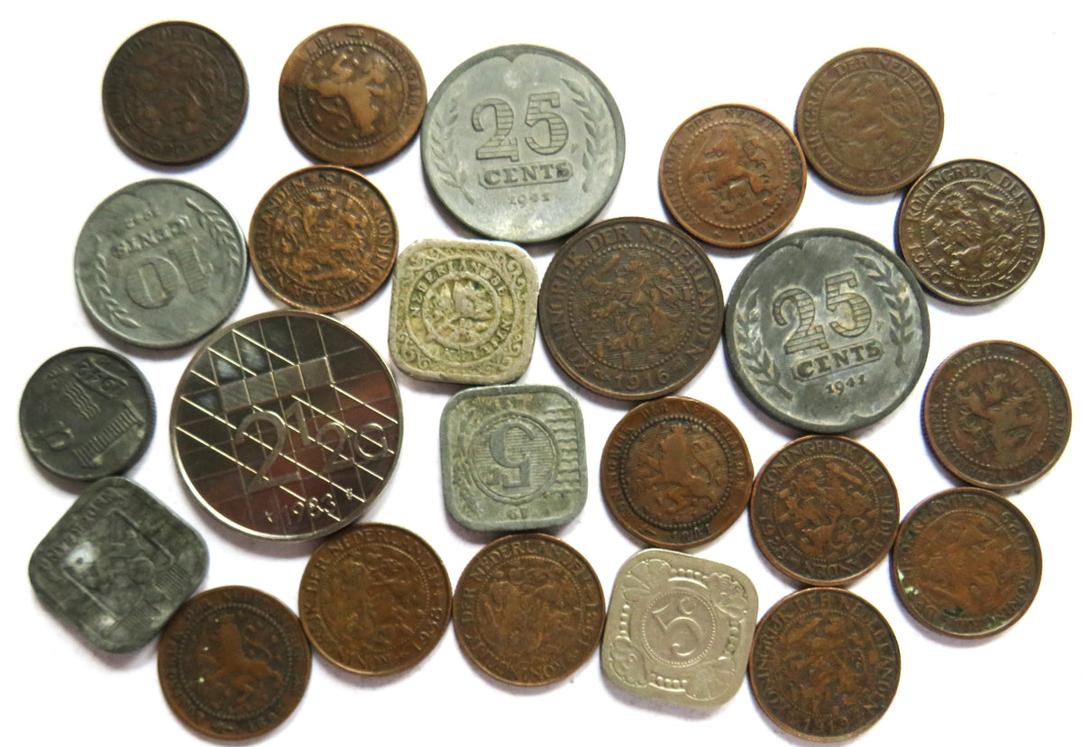 Small Collection of Old Coins From The Netherlands 19thC & 20thC