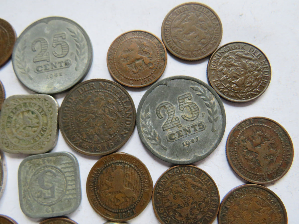 Small Collection of Old Coins From The Netherlands 19thC & 20thC