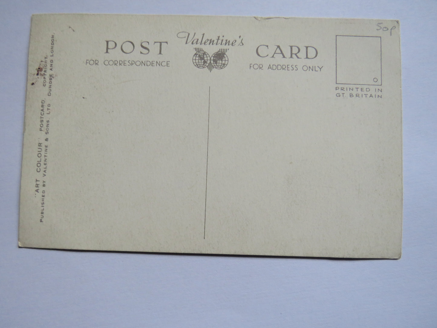 Vintage Postcard of Edinburgh Castle and Ross Fountain Cameron Tartan