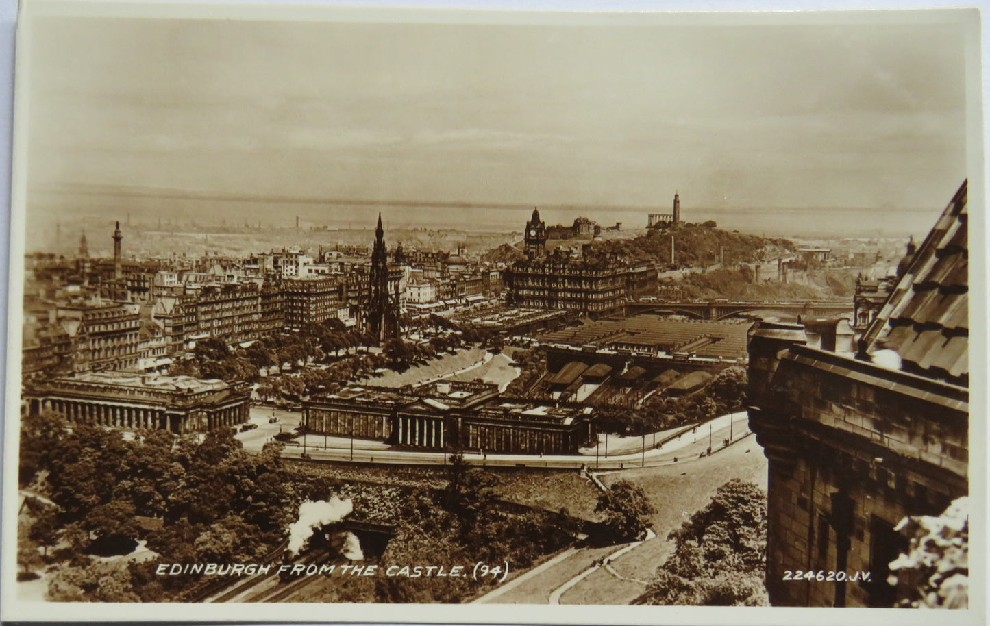 Vintage Postcard of Edinburgh From The Castle