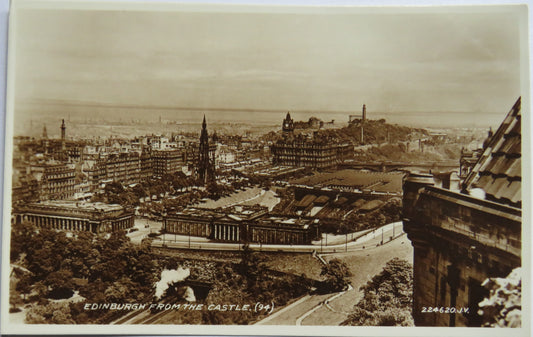 Vintage Postcard of Edinburgh From The Castle