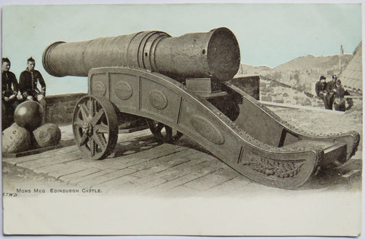 Vintage Postcard of Mons Meg Edinburgh Castle