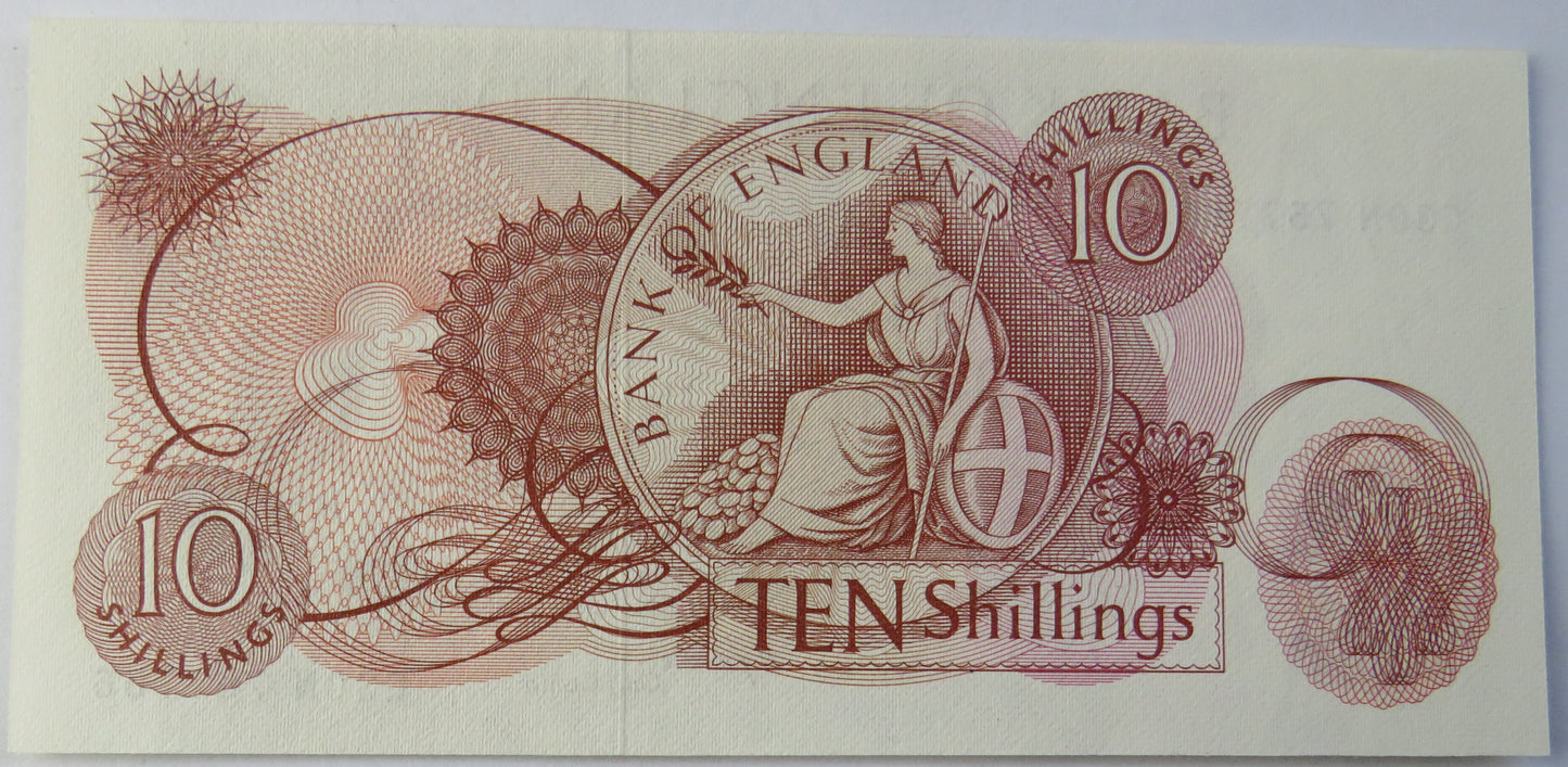 (1967) Bank of England 10 Ten Shillings Banknote J.S. Fforde C30N