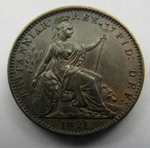 Load image into Gallery viewer, 1821 King George IV Farthing Coin In High Grade - Great Britain
