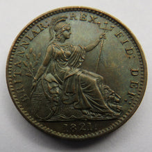 Load image into Gallery viewer, 1821 King George IV Farthing Coin In High Grade - Great Britain
