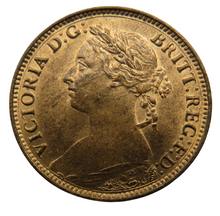 Load image into Gallery viewer, 1885 Queen Victoria Bun Head Farthing Coin High Grade - Great Britain
